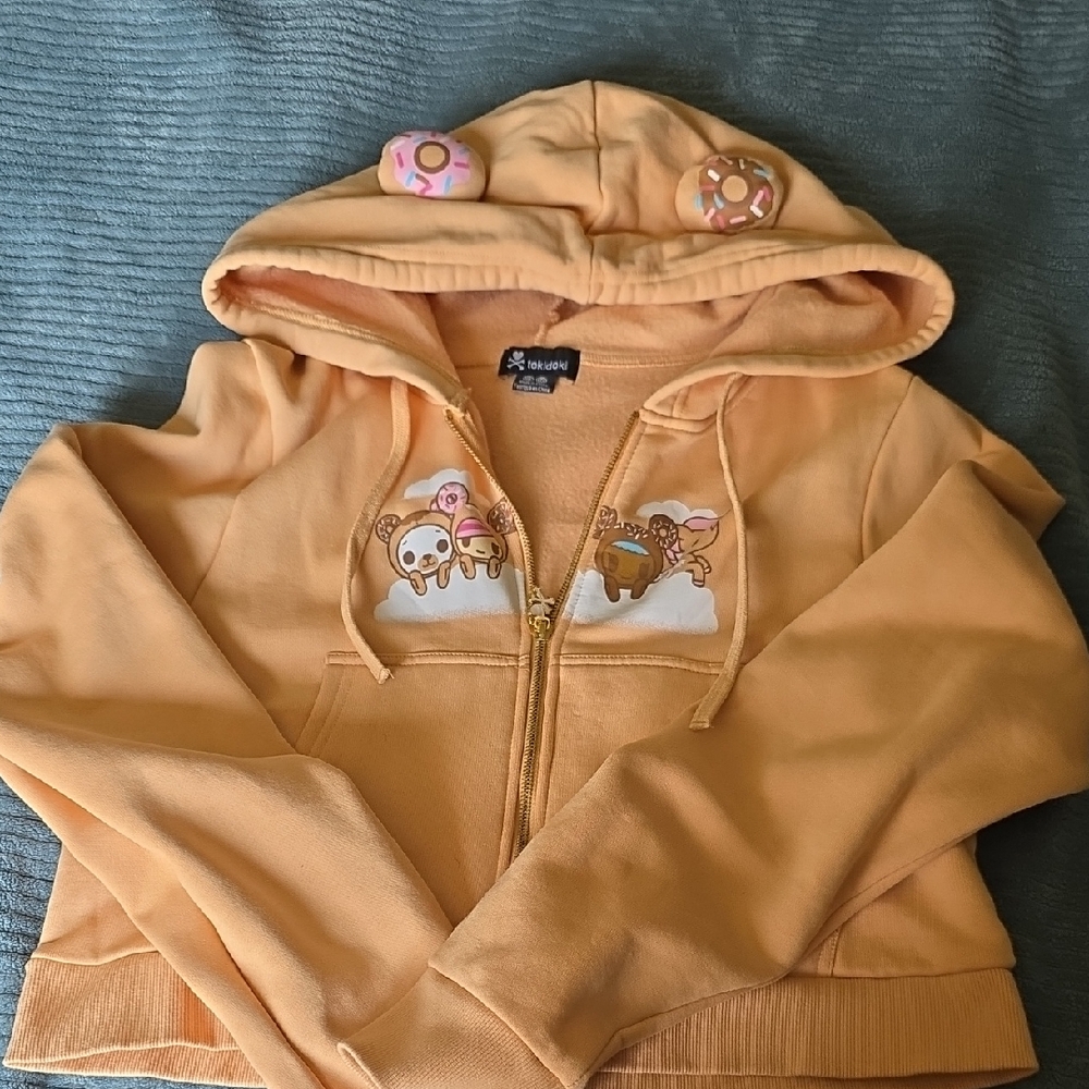 Tokidoki Peach Hoodie with Donut Accents